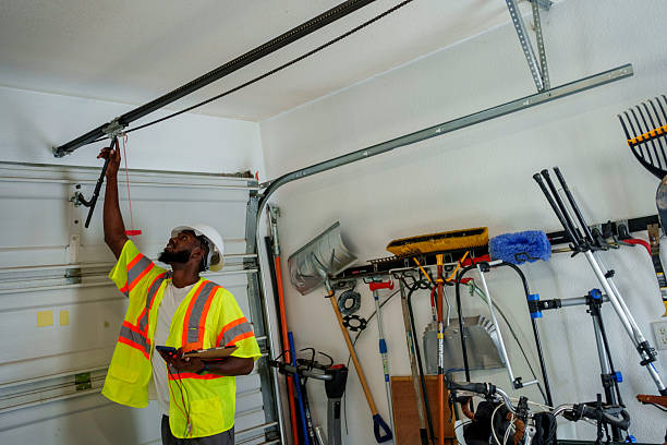 Professional Garage Door Panel Replacement technician working in Boyne City, MI